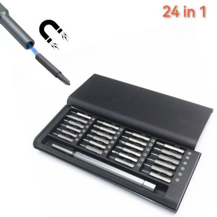Tournevis magnétiques 24 en 1, portable Bricolage multifonctionnel