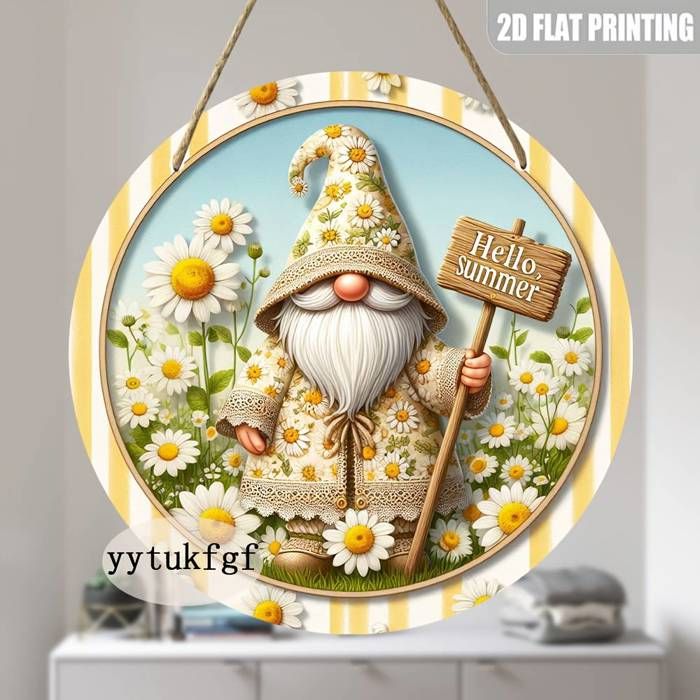 Plaque Ronde Classique en Bois 2d1pcs, Thème Mignon de Tasse à Café, avec "Bonjour" et Motif Cœur, Convient pour Café, Maison, Décor