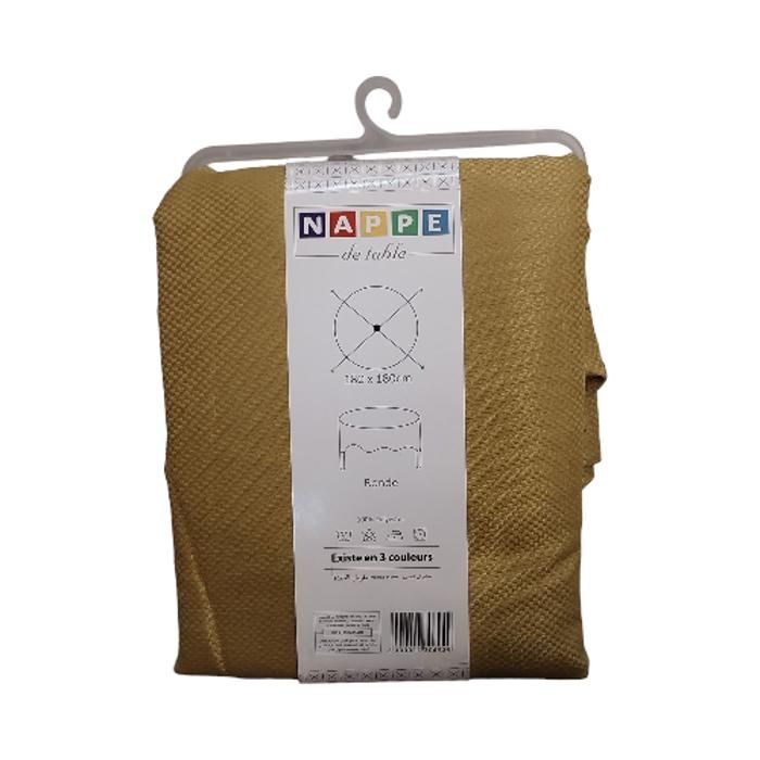 nappe rond 180cm jaune