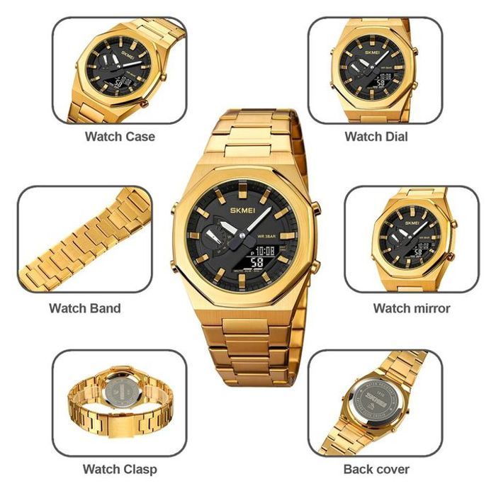 Montre à quartz d'affaires décontractée mouvement numérique