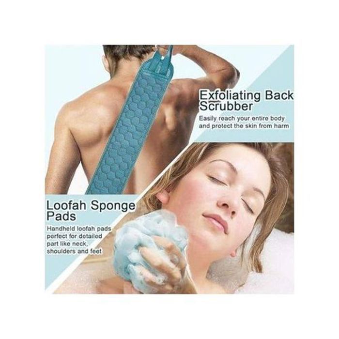 Serviette exfoliante douce - Maison - 3 pièces - Fibre végétale - Coton absorbant - Accessoires de bain