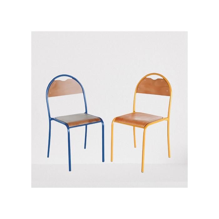 CHAISE SEMI-METALLIQUE DORO