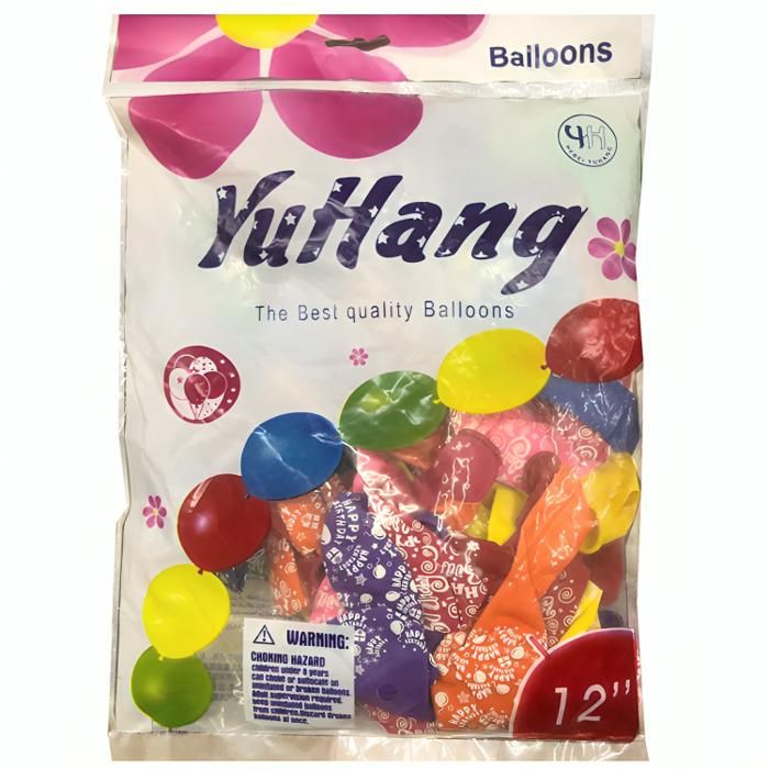 Grand sac de ballons d'anniversaire aux couleurs assorties