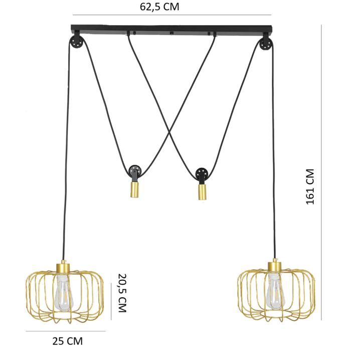 Lustre - Amali - Gold - D65CM x H40CM - LED G4*20 - Contemporain Design
