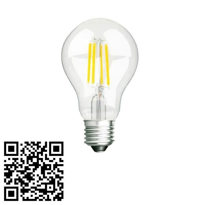 Ampoules LED E27 vintage antique 2 pièces 5W 600 lumens 6000K lumière blanche filament quadruple
