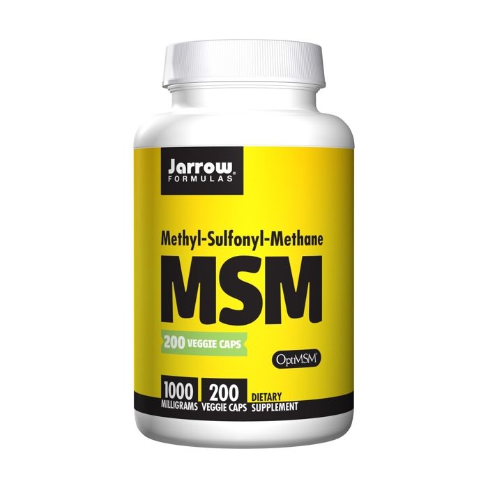 JARROW FORMULAS MSM 1000mg (Le soufre du méthyl-sulfonyl-méthane) 200 Gélules Végétariennes