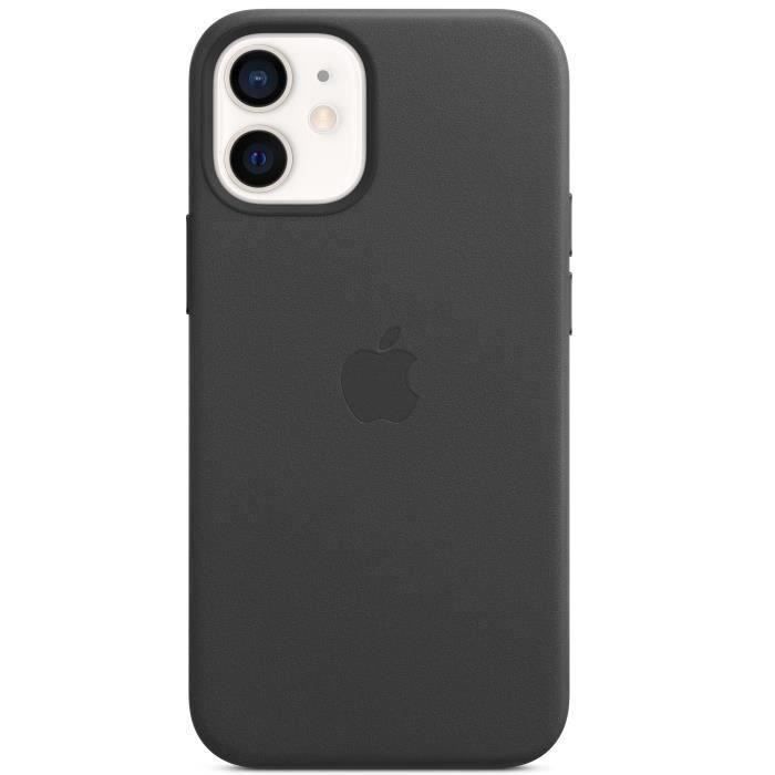 APPLE - iPhone 12 mini Coque-en cuir avec MagSafe - Noir