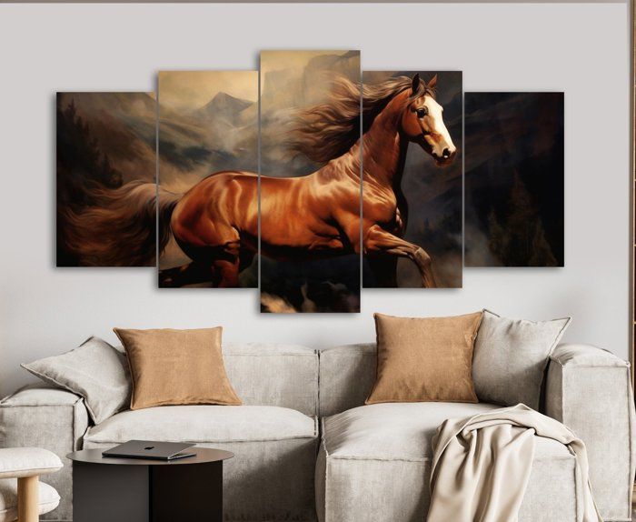 tableau décoratif 5 piéces 150cm/75 cm