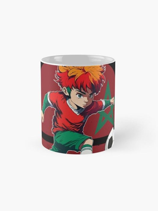 Maillot de football marocain - Garçon manga amateur jouant au foot Mug classique
