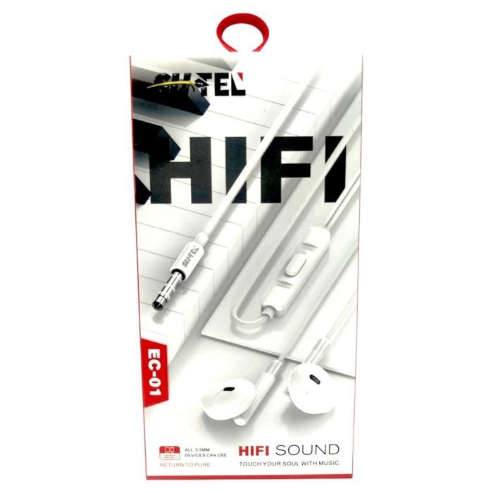 des ecouteurs SHTEL STEREO EARPHONEHIFI SOUND MODEL EC-01