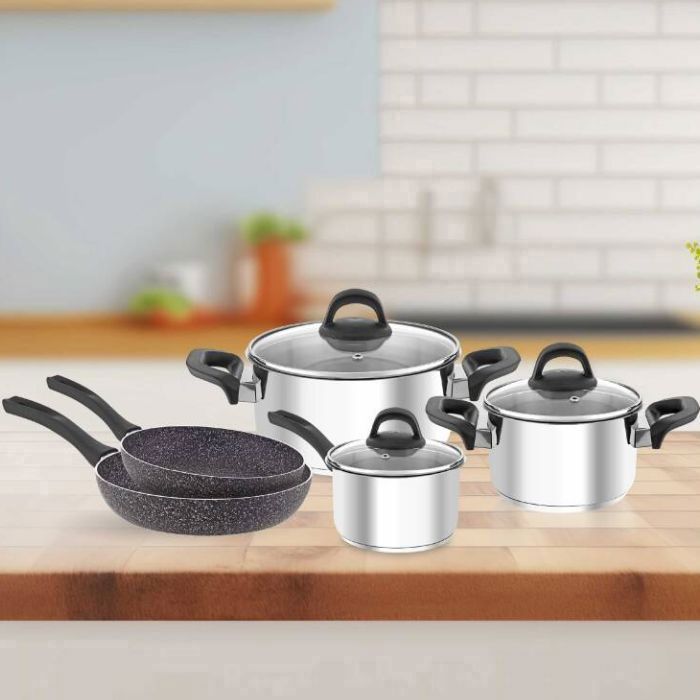 Set de 8 pièces Anett en inox Hascevher (16-18-20-22-26 cm)
