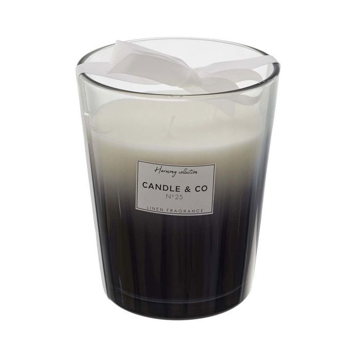 Maxi bougie parfumée vase noir Harmony 16 cm