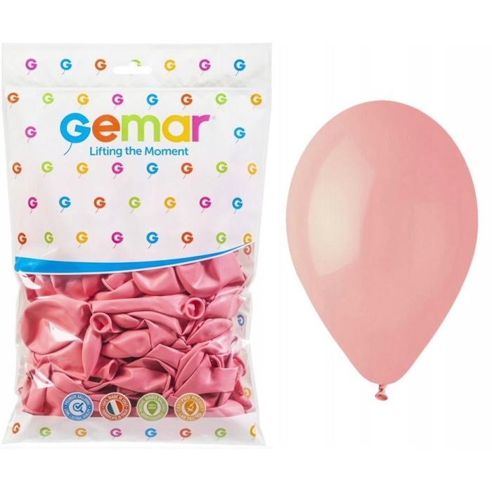 Ballons - GEMAR - Sachet de 100 - Couleur rose - Qualité durable - Décoration de fête