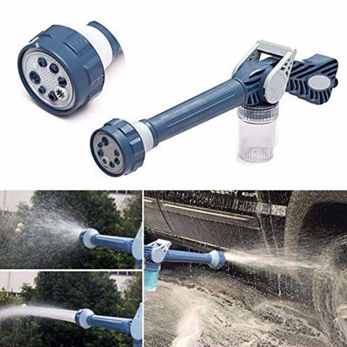 pistolet de pulvérisation, tuyau de jardin, pelouse, lavage de voiture 8 en 1