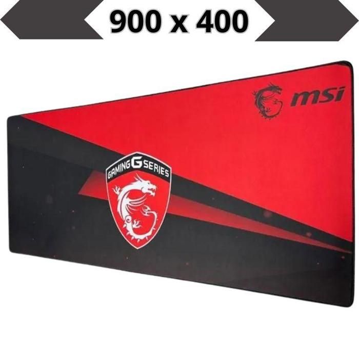 Tapis Gamer large 900mm x 400mm x 3mm avec logo msi, tapis de clavier.