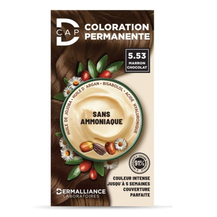 Teinture capillaire - D-CAP - N°5.53 - Marron Chocolat - 150 ml - Sans parabène