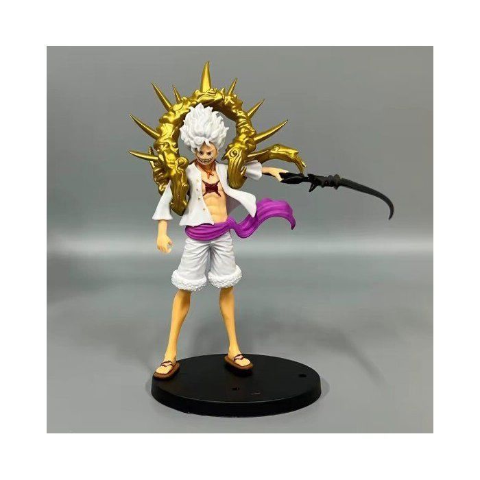 Figurine One Piece King Sky Sun God Luffy – Modèle debout, déco voiture/bureau,