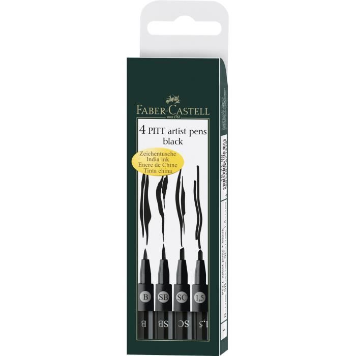 FABER-CASTELL Pochette de 4 feutres