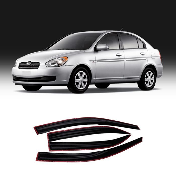 Déflecteur - Hyundai Accent 2006 - Noir - Améliore la circulation d'air - Réduit le bruit