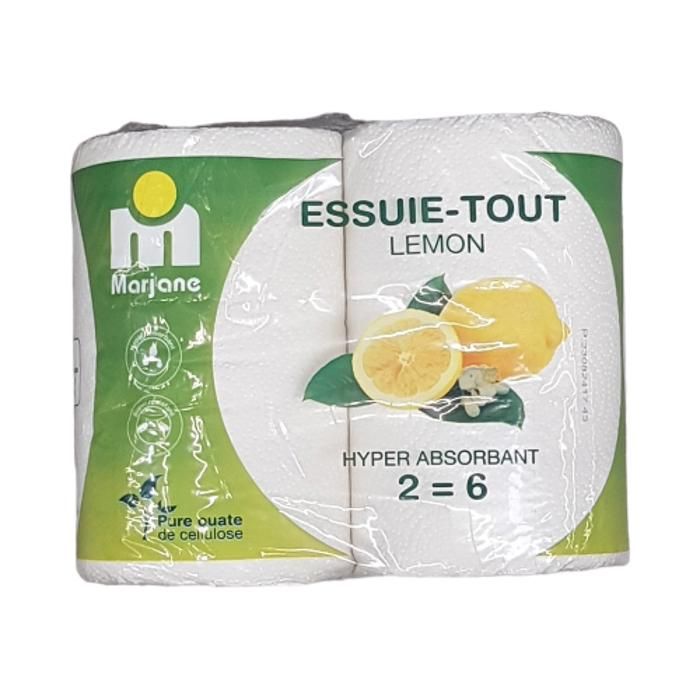 Essuie-tout maxi parfumé citron x2 - MARJANE