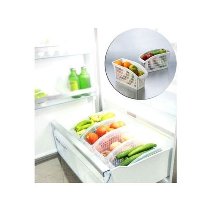 Panier de rangement - Multicolore - Plastique - Organisateur fruits et légumes - Pour réfrigérateur - Mixte
