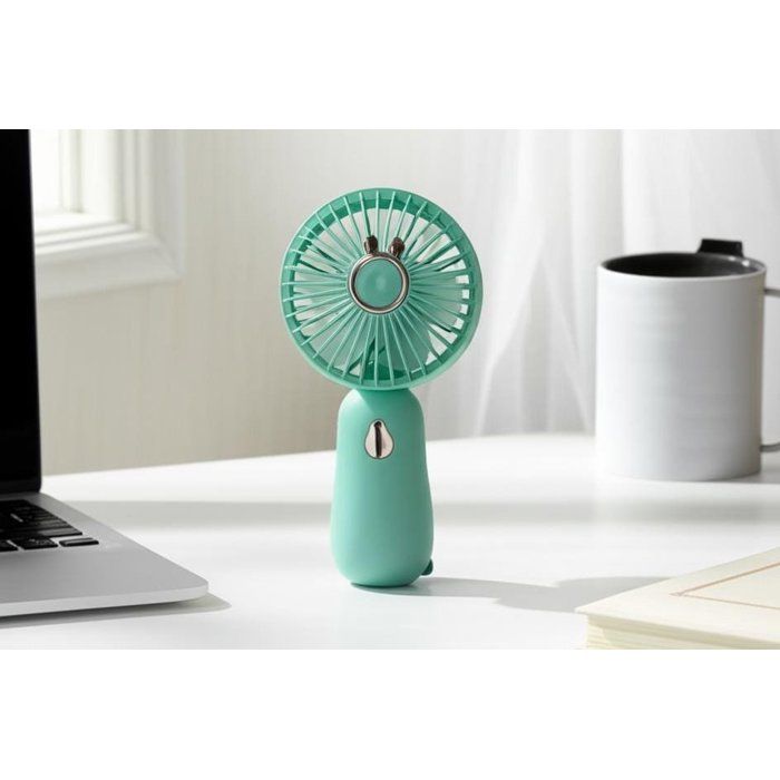 Ventilateur USB - Mini Ventilateur - Rechargeable - Portable - Support Téléphone