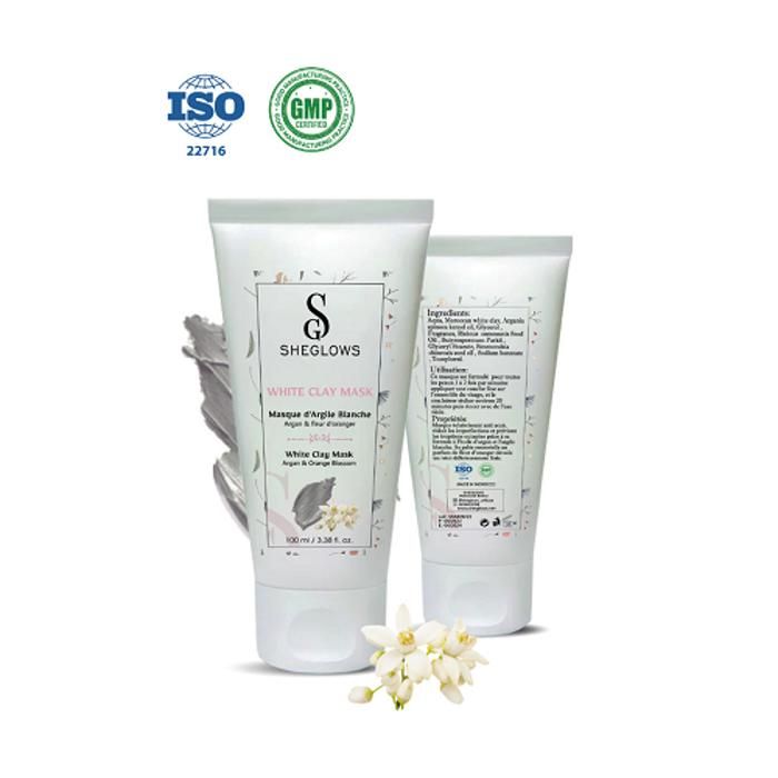 Masque d'argile blanche argan & fleur d'oranger