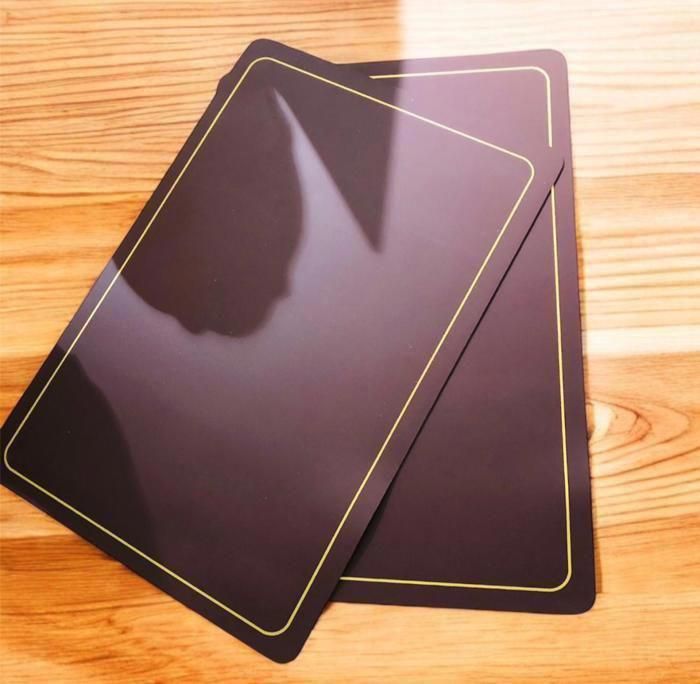 Set de table - AYA HOME - Simili cuir - Bordeaux - 30x30 cm - Lot de 2