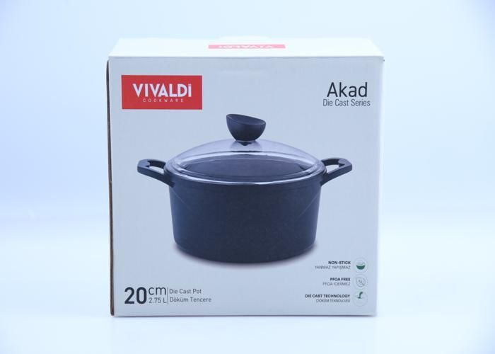 Marmite Profonde en Pierre avec Couvercle 20cm 2,8L