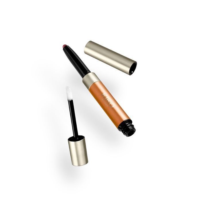 Crayon à lèvres - KIKO MILANO - 02 Ignited Lips - Base 3D - Rouge semi-mat - Format 2 en 1