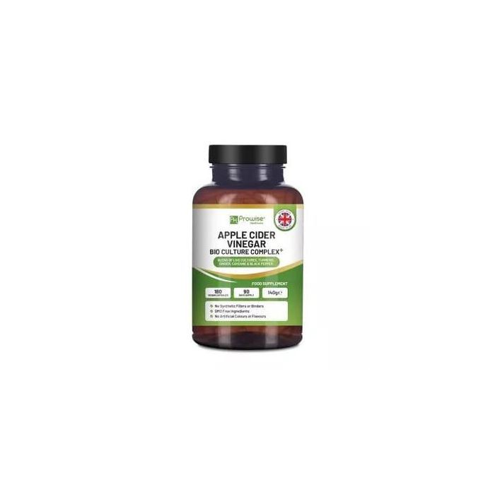 Prowise Healthcare  Vinaigre de cidre de pomme avec complexe Bio Cultures 1300mg, 180 gélules - Made in UK