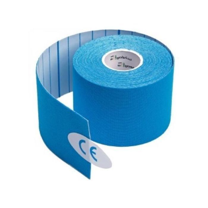 BANDE DE KINÉSIOLOGIE BLEUE 5M X 5CM - RUBAN ÉLASTIQUE POUR LE SOUTIEN DES BLESSURES SPORTIVES