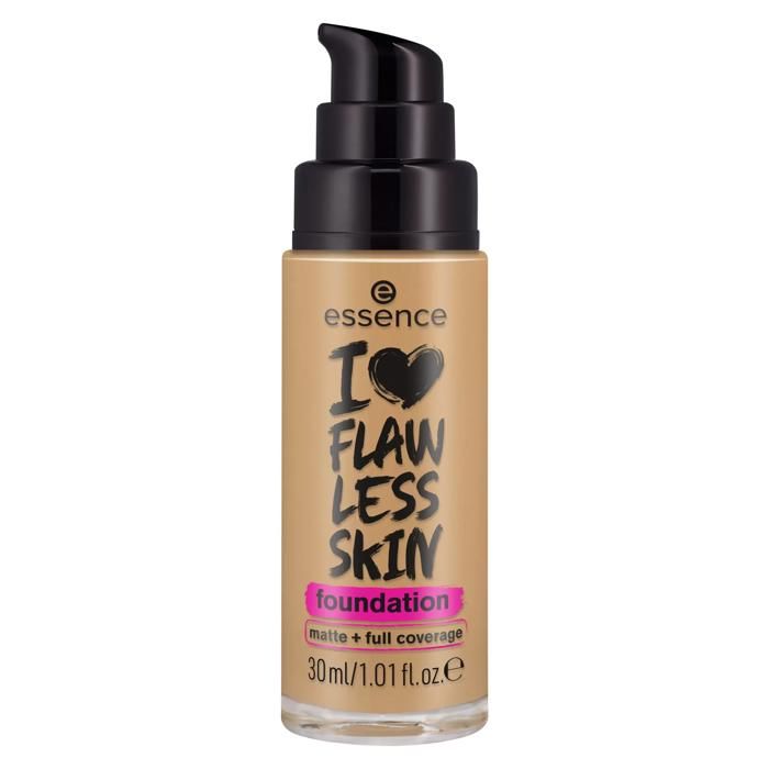 Fond de Teint - ESSENCE - I Love Flawless Skin - Sable Foncé - Haute Couvrance - SPF 20