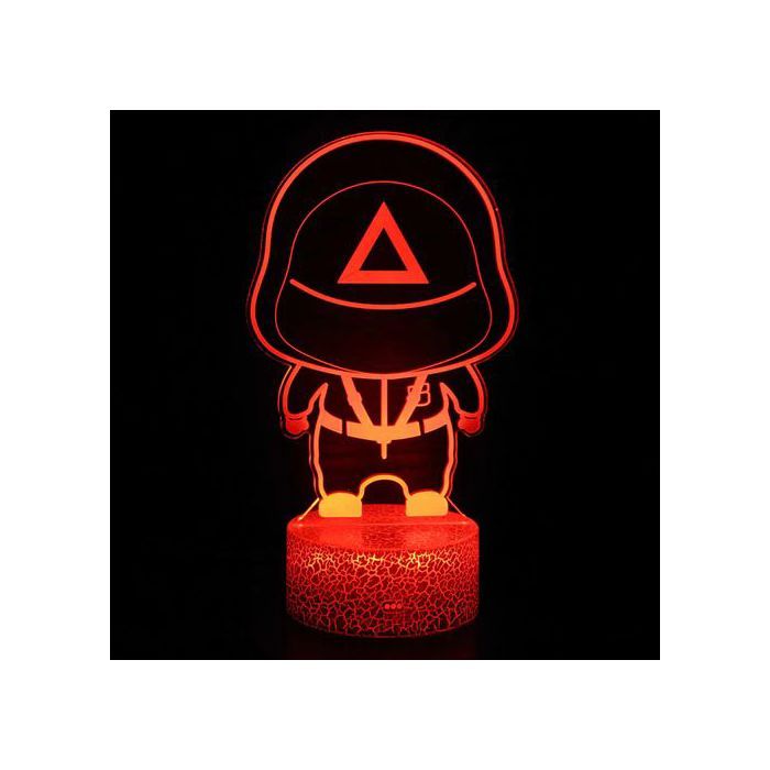 Lampe LED 3D - Non spécifié - Squid Game - Rechargeable USB - 3W - Design Contemporain