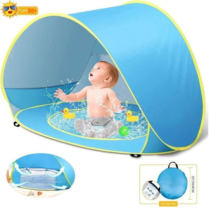 Tente de plage protection UV avec piscine Pliable Divertissement intérieur et extérieur pour enfants