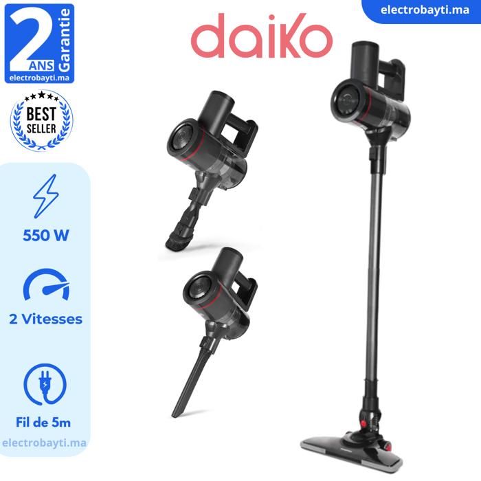 Daiko - Aspirateur Balai - Avec Fil - 2 en 1