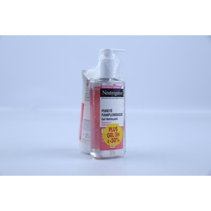 Lot Pureté Pamp gel nettoyant 200 ml + gel exfoliant 150 ml
