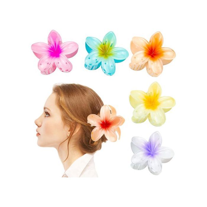 Pinces à cheveux - GENERIC - Fleur - Antidérapantes - 6 couleurs - Pour tous types de cheveux