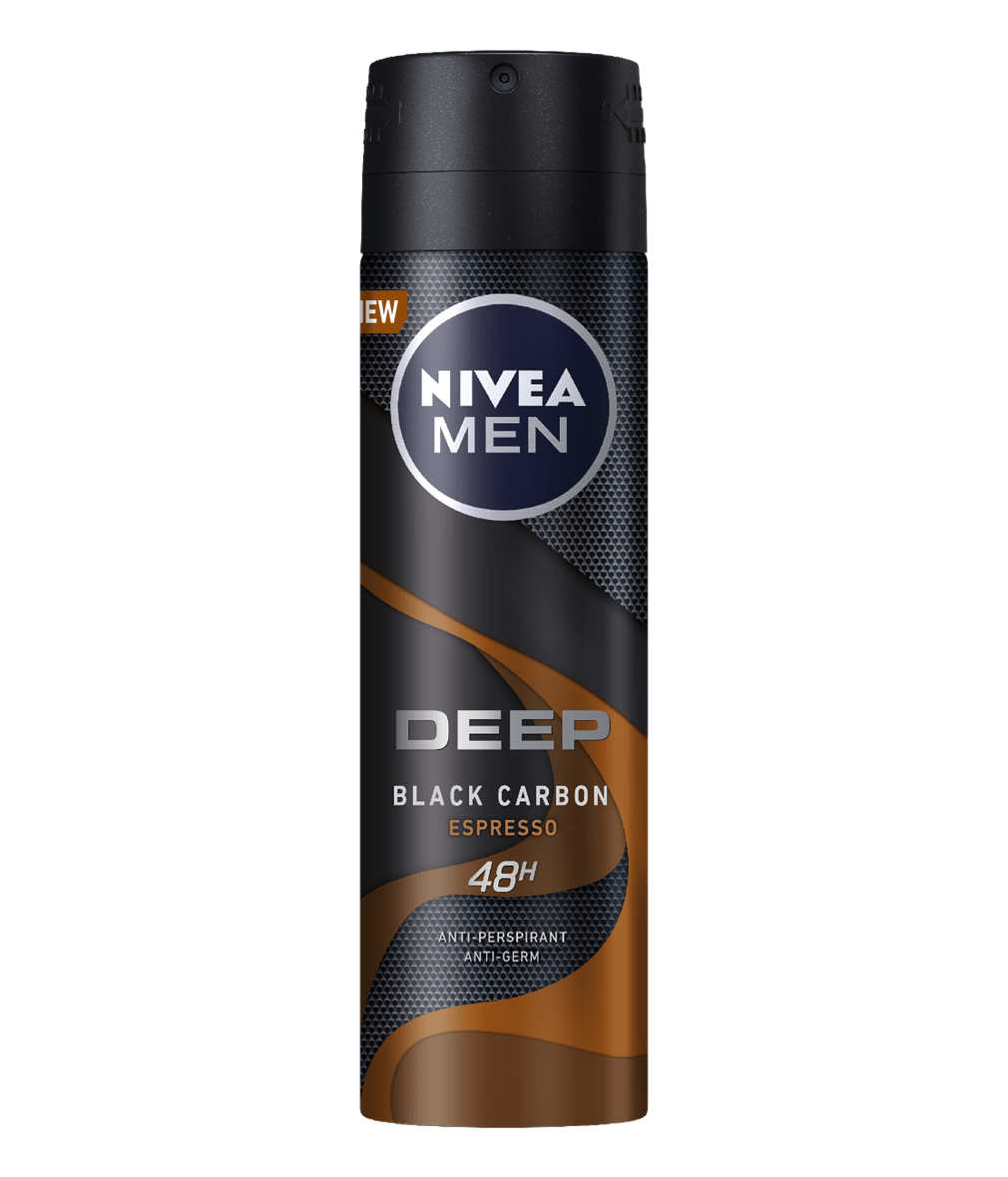 Déodorant - NIVEA MEN - DEEP - Spray 150ml - Antibactérien - Sans alcool - 48h de protection