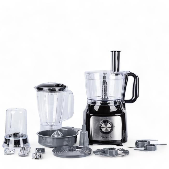 DENWA - Robot de cuisine 6 en 1 - FPS-301 500W - Gris