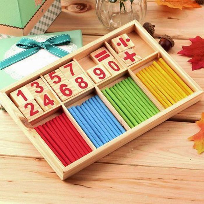 Jeu Éducatif - Multicolore - Bois - 12 mois à 5 ans - Coordination œil-main - Apprentissage des nombres