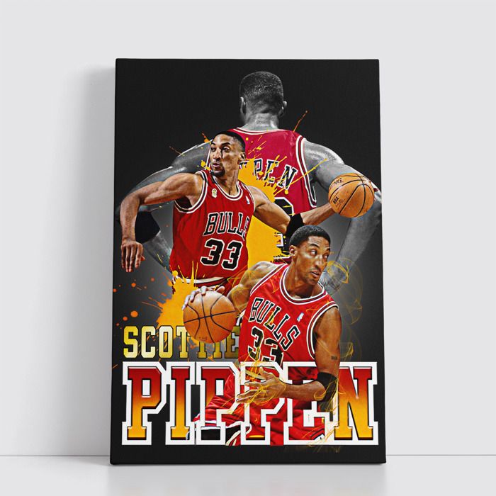 Tableau NBA sur Toile – Affiche Murale 25x40 cm avec Équipes et Joueurs Légendaires du Basket 206
