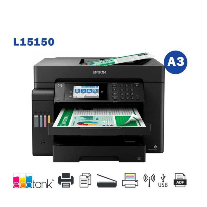Imprimante A3+ EcoTank L15150 multifonction à réservoirs rechargeables (C11CH72403)