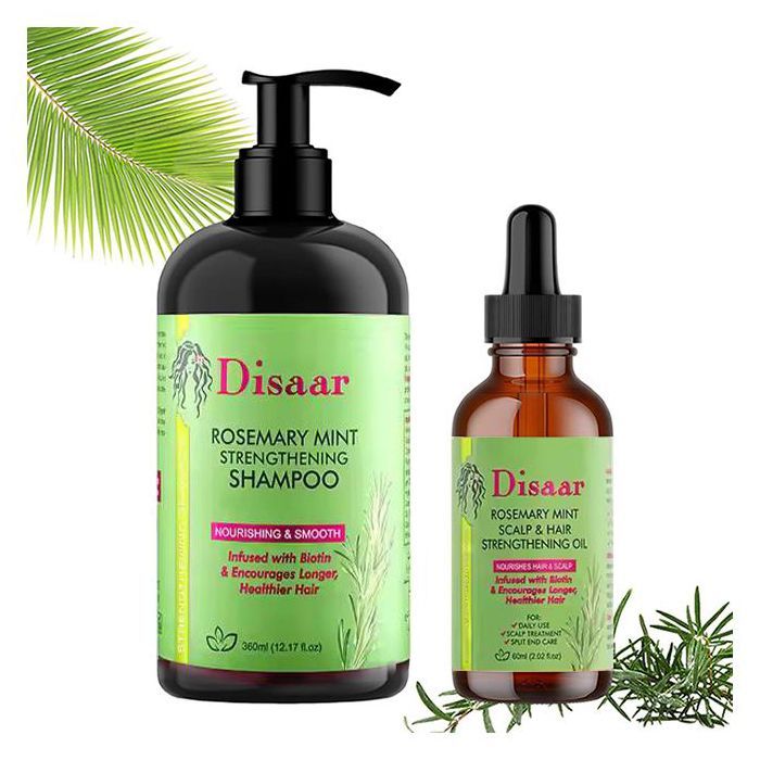 Pack Disaar Romarin et menthe fortifiante Shampooing  Et Huile fortifiante pour le cuir chevelu et les cheveux