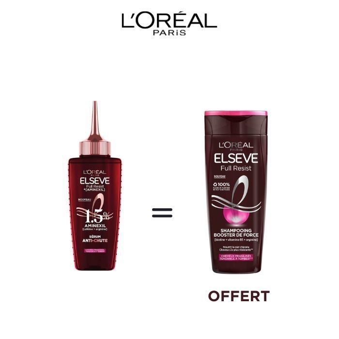 Sérum Aminexil et Shampooing Full Resist - L'OREAL PARIS - Anti-Chute - 100ml + 200ml - Routine Fortifiante