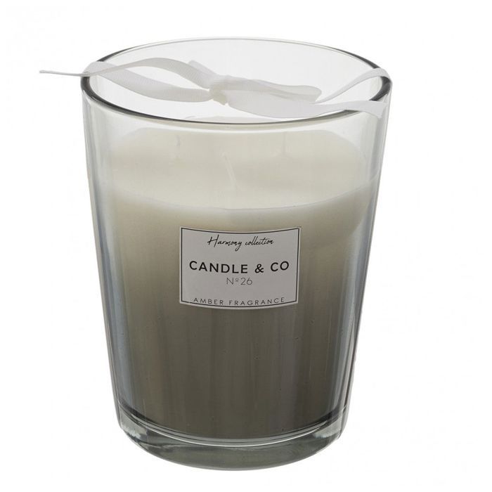Bougie parfumée - Vase - Harmony - D 13 x H 16 cm - Gris