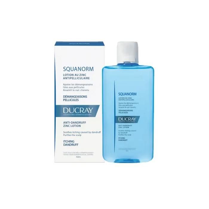 Lotion antipelliculaire - Ducray - Squanorm - 200ml - Zinc - Apaise les démangeaisons