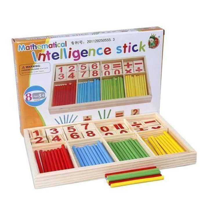 Jouet éducatif en bois - Montesori - 26Pcs - Apprentissage des nombres - Multicolore - 12 mois à 5 ans