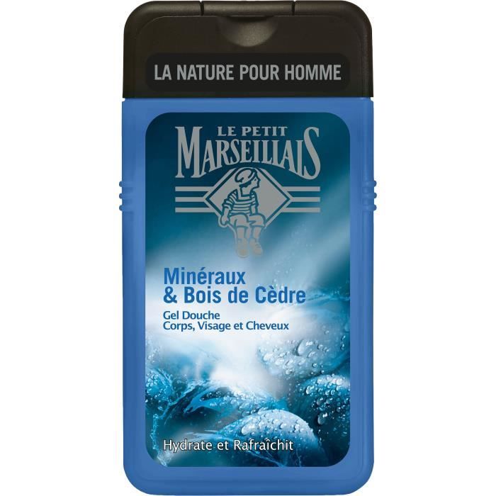 Le Petit Marseillais Gel Douche Homme Minéraux et Bois de Cèdre 250ml