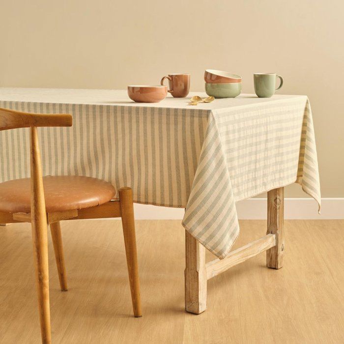 Nappe - BELLA MAISON - Saint Tropez - 100% coton - 150x250 cm - Couleur menthe